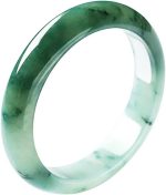 Natural Jade Bangle Bracelet For Women - Good Luck & Wealth Bracelet With Box - Chinese Feng Shui Design - Perfect For Birthday & Mother's Day Gift