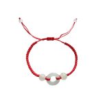 Lucky Buckle Bracelet: Adjustable Bracelet for Protection, Friendship, Men's Bracelet, Perfect Couples, Best Friend Bracelet, Bracelets for Mens Womens Amulet Gifts, Jade Peace Buckle Bracelet (Red)