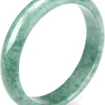 2.4'' Natural Jade Bracelet for Women Jade Bangle Bracelets with Box Good Luck Bangle Wedding Valentine's Day Gift