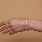 14K Gold Plated Cubic Zirconia Bangle Tennis Bracelets for Women | Classic Love Cuff Bangle Bracelets